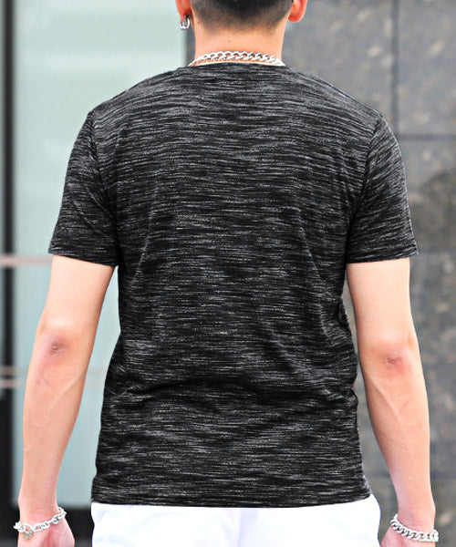 ラグスタイル LUXSTYLE 天竺MIX杢クルーネックTシャツ/Tシャツ メンズ 半袖 天竺 ミックス 杢 クルーネック 無地 シンプル