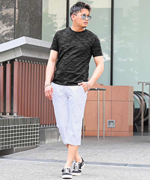 ラグスタイル LUXSTYLE 天竺MIX杢クルーネックTシャツ/Tシャツ メンズ 半袖 天竺 ミックス 杢 クルーネック 無地 シンプル