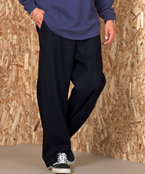 ラグスタイル LUXSTYLE デニムワイドチノパンツ/チノパンツ デニム ワイドパンツ メンズ イージーパンツ