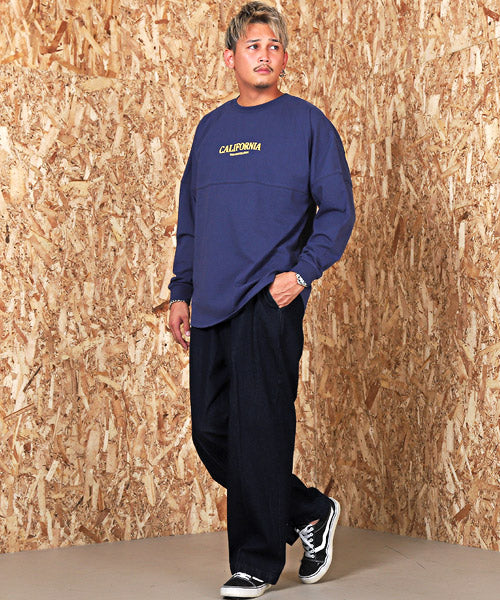 ラグスタイル LUXSTYLE デニムワイドチノパンツ/チノパンツ デニム ワイドパンツ メンズ イージーパンツ