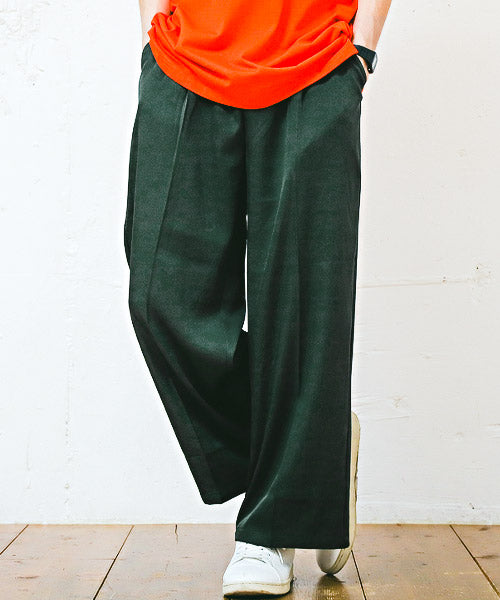 ラグスタイル LUXSTYLE ワイドテーパードパンツ/テーパードパンツ メンズ ワイドパンツ ストレッチ BITTER ビター系
