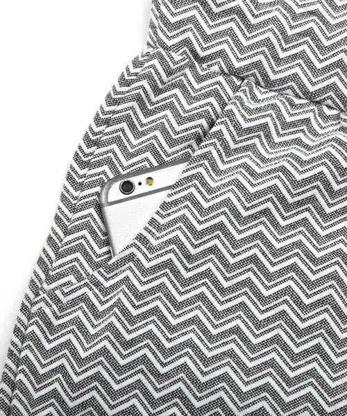 ラグスタイル LUXSTYLE ダブルシェブロン柄アンクルパンツ/アンクルパンツ メンズ イージーパンツ ダブルシェブロン柄 スラックス