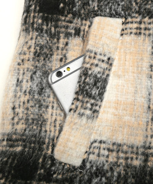 ラグスタイル LUXSTYLE 起毛チェック柄シャツジャケット/シャツジャケット メンズ チェック柄 総柄 起毛