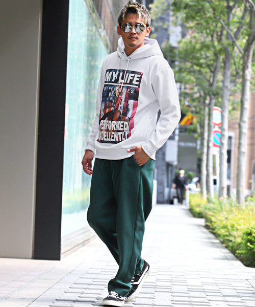 ラグスタイル LUXSTYLE 昇華転写ガールズプリント貼り付け裏起毛パーカー/パーカー メンズ 裏起毛 フォトプリント ガールズプリント 暖か あったか 秋冬