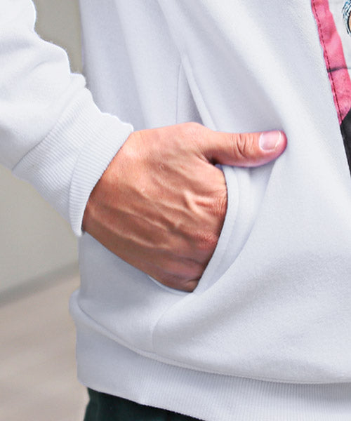 ラグスタイル LUXSTYLE 昇華転写ガールズプリント貼り付け裏起毛パーカー/パーカー メンズ 裏起毛 フォトプリント ガールズプリント 暖か あったか 秋冬