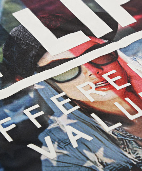 ラグスタイル LUXSTYLE 昇華転写ガールズプリント貼り付け裏起毛パーカー/パーカー メンズ 裏起毛 フォトプリント ガールズプリント 暖か あったか 秋冬