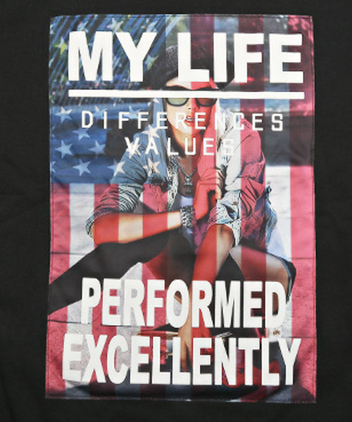 ラグスタイル LUXSTYLE 昇華転写ガールズプリント貼り付け裏起毛パーカー/パーカー メンズ 裏起毛 フォトプリント ガールズプリント 暖か あったか 秋冬