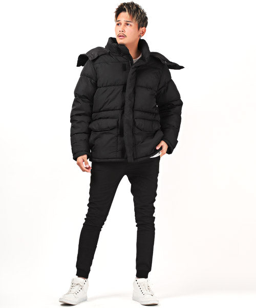 ラグスタイル LUXSTYLE ビッグフード中綿ジャケット/中綿ジャケット メンズ ブルゾン フード ボリュームネック