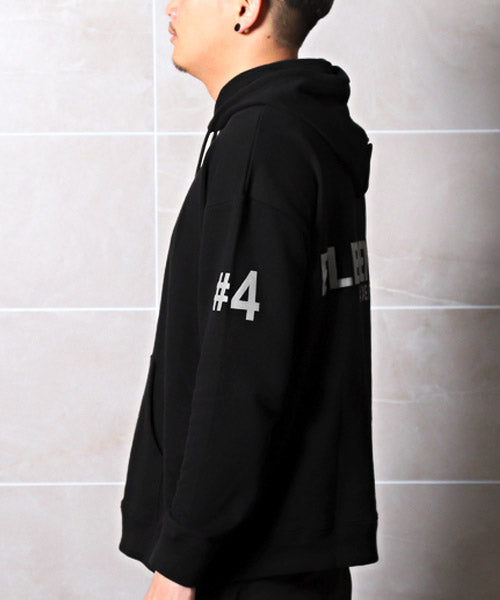 ラグスタイル LUXSTYLE LUXE/R裏毛リフレクターロゴBIGパーカー/パーカー メンズ スウェット ビッグシルエット ロゴ プリント