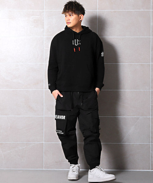 ラグスタイル LUXSTYLE LUXE/R裏毛リフレクターロゴBIGパーカー/パーカー メンズ スウェット ビッグシルエット ロゴ プリント