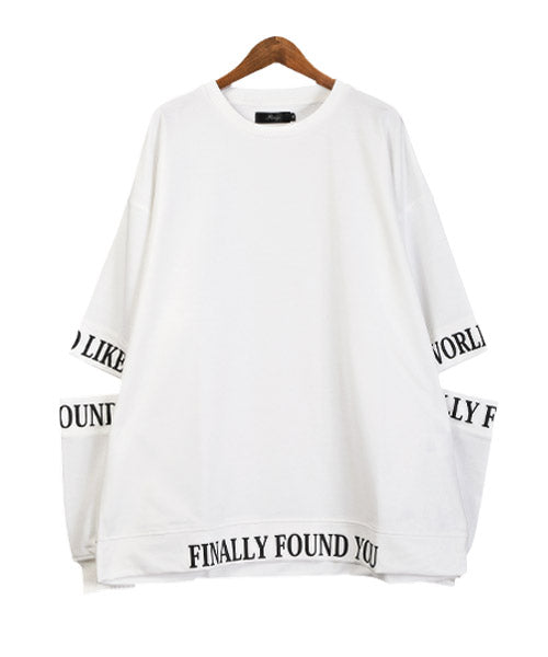 ラグスタイル LUXSTYLE オープンエルボートレーナー/トレーナー メンズ スウェット ビッグシルエット ロゴ プリント