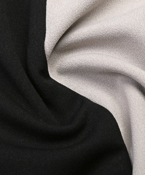 ラグスタイル LUXSTYLE カットジョーゼットカラー切替半袖Tシャツ/Tシャツ メンズ 半袖 5分袖 ビッグシルエット 梨地 ジョーゼット 配色 切替