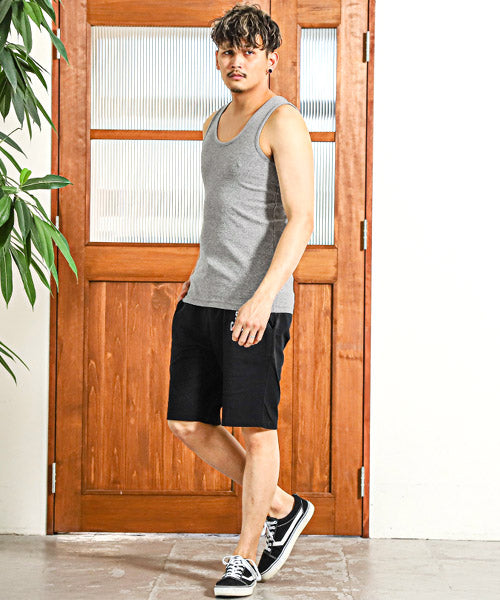 LUXSTYLE Ribbed Tank Top / Tank Top for Men Sleeveless Ribbed Textured Plain Inner Slim