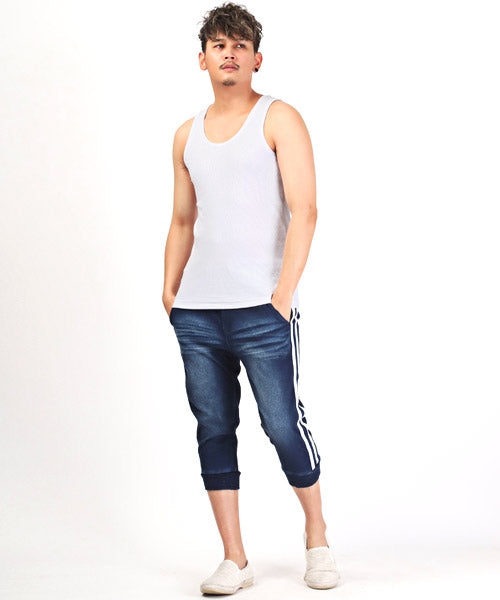 LUXSTYLE Ribbed Tank Top / Tank Top for Men Sleeveless Ribbed Textured Plain Inner Slim