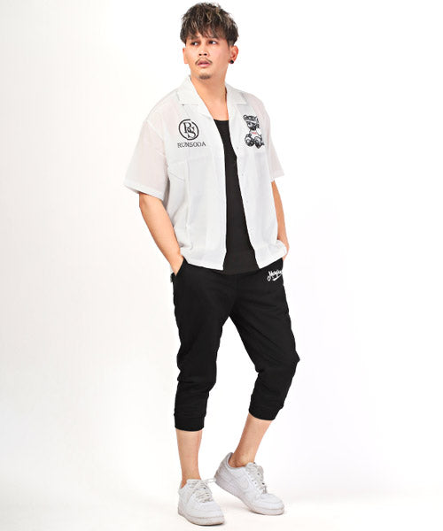 拉格風格 LUXSTYLE 迷你毛圈汗衫短褲/短褲 男士 汗衫 毛圈 標誌 印刷 春夏