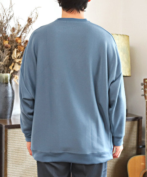 ラグスタイル LUXSTYLE ミラノリブクルーネックBIGニットソー/ニットソー メンズ ミラノリブ ニット セーター カットソー ビッグシルエット