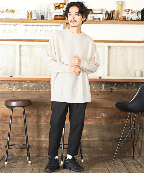 ラグスタイル LUXSTYLE ミラノリブクルーネックBIGニットソー/ニットソー メンズ ミラノリブ ニット セーター カットソー ビッグシルエット