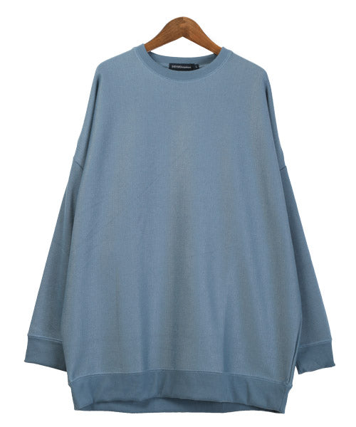 ラグスタイル LUXSTYLE ミラノリブクルーネックBIGニットソー/ニットソー メンズ ミラノリブ ニット セーター カットソー ビッグシルエット