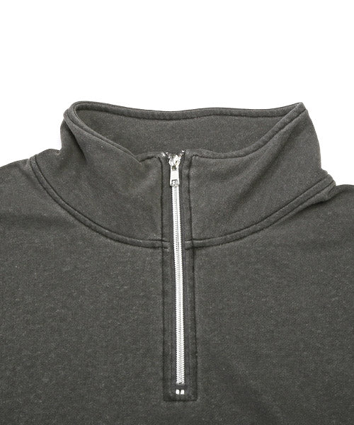 ラグスタイル LUXSTYLE インディゴ染め裏毛ハーフZIPトレーナー/トレーナー メンズ スウェット ハーフジップ ビッグシルエット 裏毛