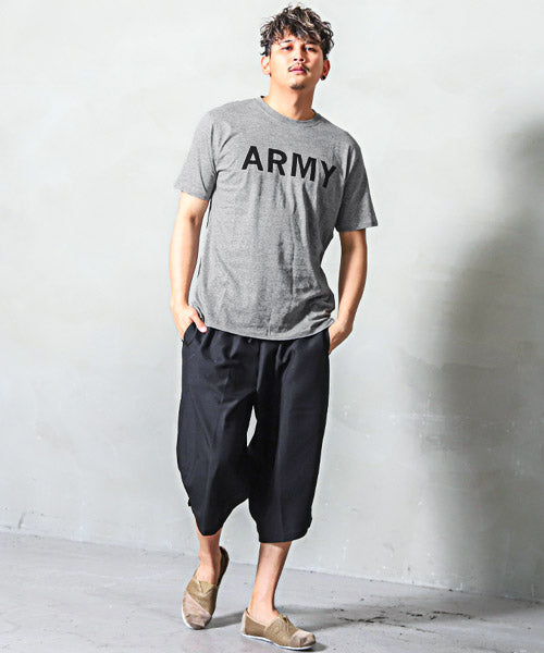 ラグスタイル LUXSTYLE ARMYロゴプリント半袖Tシャツ/Tシャツ メンズ 半袖 ロゴ プリント ARMY ミリタリー ワンポイント