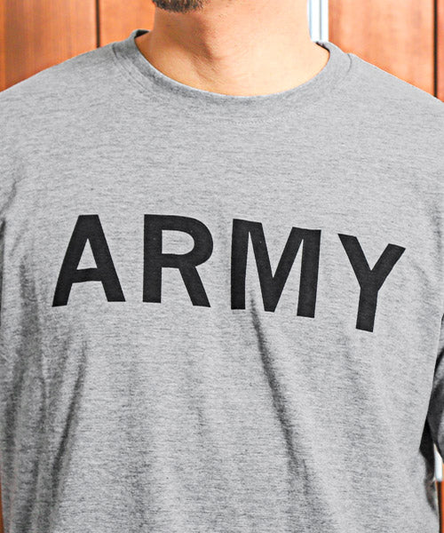 ラグスタイル LUXSTYLE ARMYロゴプリント半袖Tシャツ/Tシャツ メンズ 半袖 ロゴ プリント ARMY ミリタリー ワンポイント