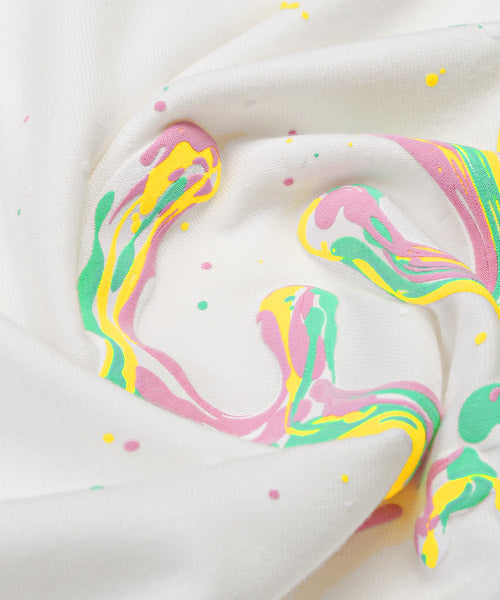 ラグスタイル LUXSTYLE マーブルロゴ発泡プリント半袖Tシャツ/Tシャツ メンズ 半袖 ロゴ マーブル 発泡プリント ぷっくり ペイント