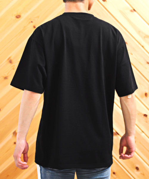 ラグスタイル LUXSTYLE マーブルロゴ発泡プリント半袖Tシャツ/Tシャツ メンズ 半袖 ロゴ マーブル 発泡プリント ぷっくり ペイント