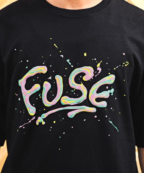 ラグスタイル LUXSTYLE マーブルロゴ発泡プリント半袖Tシャツ/Tシャツ メンズ 半袖 ロゴ マーブル 発泡プリント ぷっくり ペイント