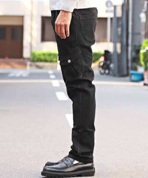 ラグスタイル LUXSTYLE デニムカーゴパンツ/デニムパンツ カーゴパンツ メンズ ストレッチ ジーンズ デニム