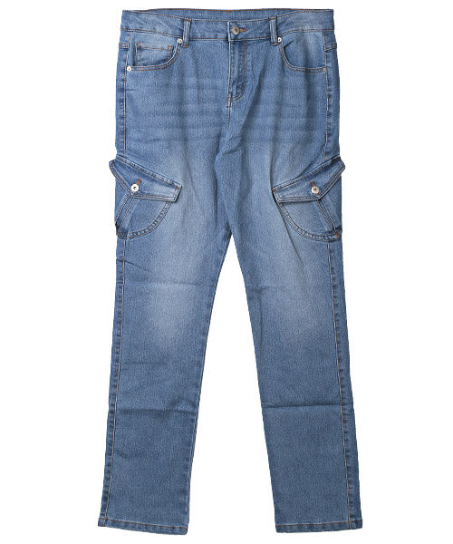 ラグスタイル LUXSTYLE デニムカーゴパンツ/デニムパンツ カーゴパンツ メンズ ストレッチ ジーンズ デニム