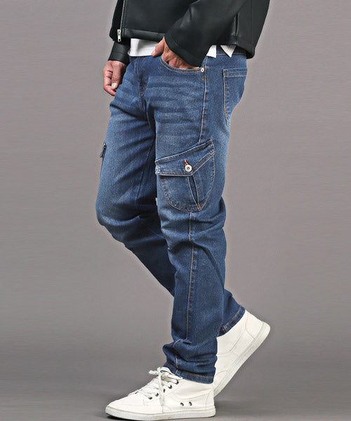 Rug Style LUXSTYLE Denim Cargo Pants/Denim Pants Cargo Pants Men's Stretch Jeans Denim