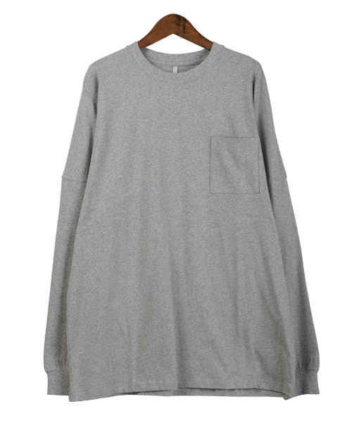 ラグスタイル LUXSTYLE TRAP/U(トラップユー)天竺胸ポケット無地ロンT/ロンT メンズ レディース 長袖Tシャツ 胸ポケット 天竺 （98ホワイト×ブラック） 98ホワイト×ブラック