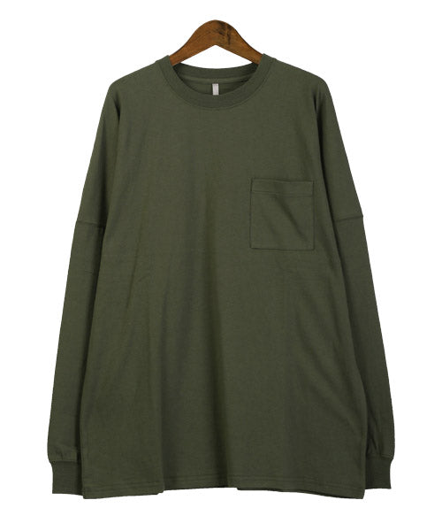 ラグスタイル LUXSTYLE TRAP/U(トラップユー)天竺胸ポケット無地ロンT/ロンT メンズ レディース 長袖Tシャツ 胸ポケット 天竺 （98ホワイト×ブラック） 98ホワイト×ブラック