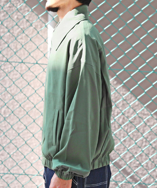 ラグスタイル LUXSTYLE ジップアップジャケット/ジャケット メンズ ブルゾン 無地 ビッグシルエット ジップアップ （ブラック） ブラック