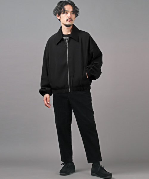 ラグスタイル LUXSTYLE ジップアップジャケット/ジャケット メンズ ブルゾン 無地 ビッグシルエット ジップアップ （ブラック） ブラック