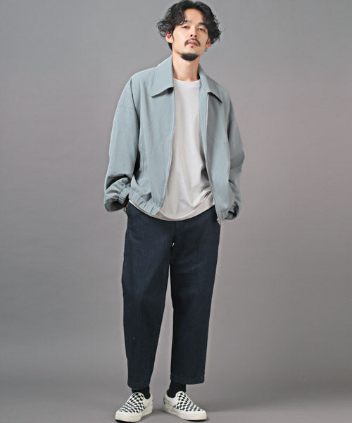 ラグスタイル LUXSTYLE ジップアップジャケット/ジャケット メンズ ブルゾン 無地 ビッグシルエット ジップアップ （ブラック） ブラック