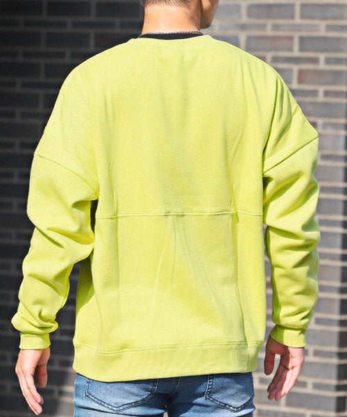 ラグスタイル LUXSTYLE 裏起毛ドルマントレーナー/トレーナー メンズ スウェット 裏起毛 暖か ドルマンスリーブ ビッグシルエット 無地 （17チャコール） 17チャコール