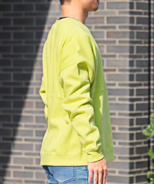 ラグスタイル LUXSTYLE 裏起毛ドルマントレーナー/トレーナー メンズ スウェット 裏起毛 暖か ドルマンスリーブ ビッグシルエット 無地 （17チャコール） 17チャコール