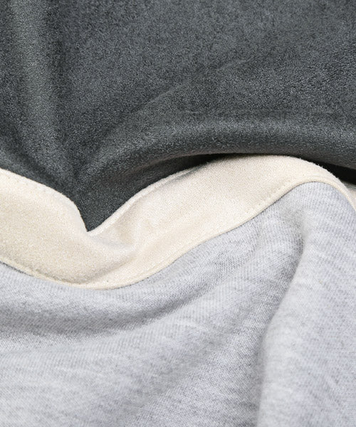 ラグスタイル LUXSTYLE ポンチスエードバイカラー切替スウェット/トレーナー メンズ スウェット スエード バイカラー 配色 異素材