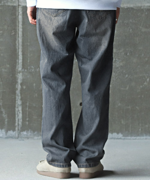 ラグスタイル LUXSTYLE ダメージデニムバギーパンツ/デニムパンツ メンズ ワイド バギーパンツ ダメージ ジーンズ （1サックス） 1サックス