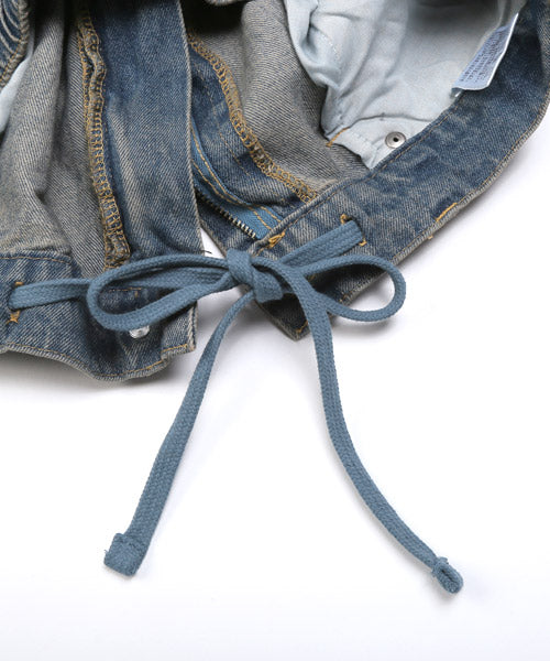 ラグスタイル LUXSTYLE ダメージデニムバギーパンツ/デニムパンツ メンズ ワイド バギーパンツ ダメージ ジーンズ （1サックス） 1サックス