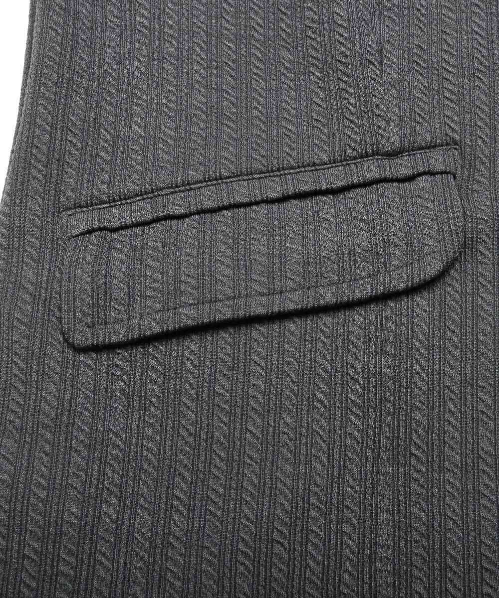 ラグスタイル LUXSTYLE ケーブル2Bジャケット/テーラードジャケット メンズ 2ボタン ケーブルジャガード ストレッチ