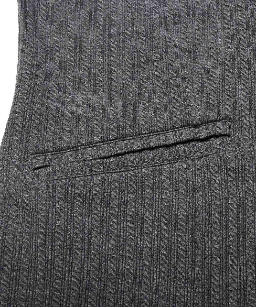 ラグスタイル LUXSTYLE ケーブル2Bジャケット/テーラードジャケット メンズ 2ボタン ケーブルジャガード ストレッチ