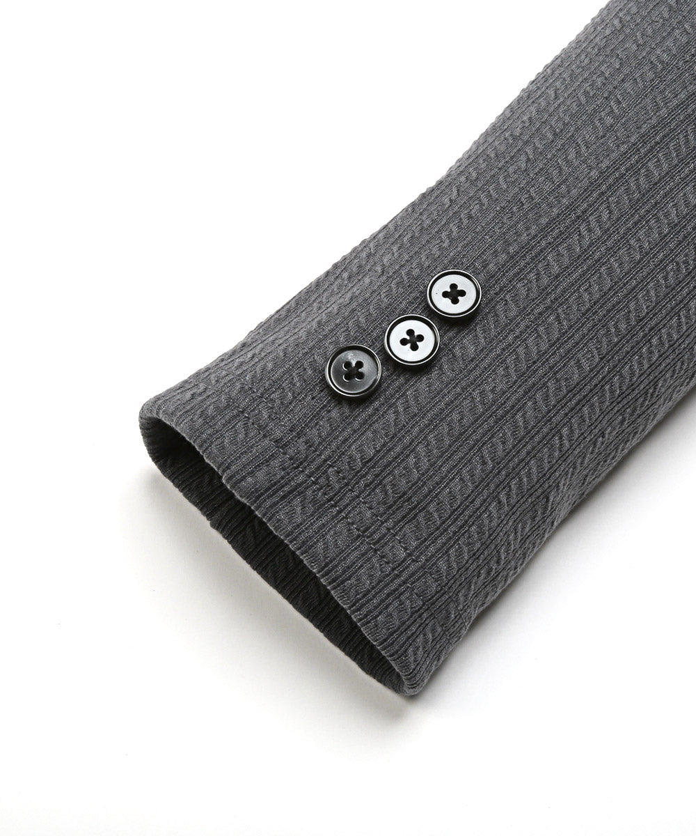 ラグスタイル LUXSTYLE ケーブル2Bジャケット/テーラードジャケット メンズ 2ボタン ケーブルジャガード ストレッチ