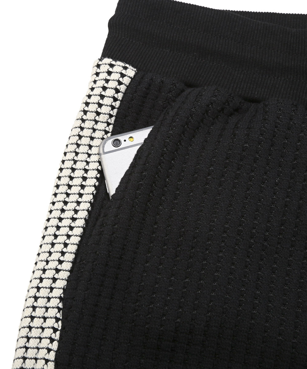 Rug style LUXSTYLE waffle switch jogger pants / jogger pants for men waffle side line switch knit