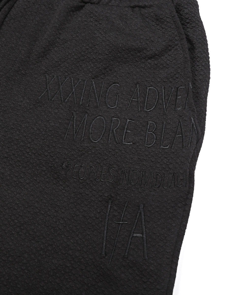 ラグスタイル LUXSTYLE 膨れジャガード刺繍ジョガーパンツ/ジョガーパンツ メンズ 刺繍 ロゴ ふくれジャガード 凸凹