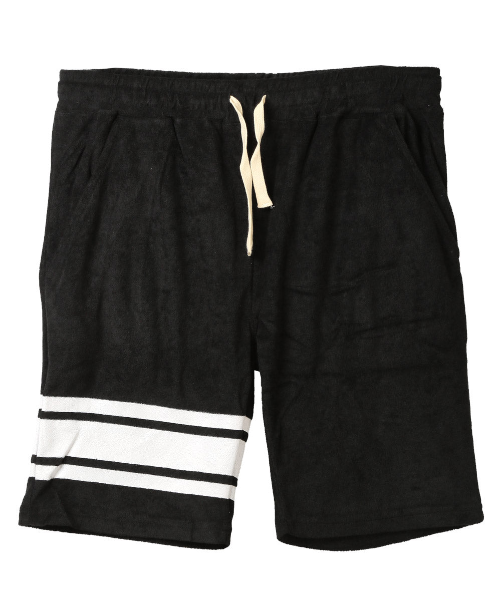 ラグスタイル LUXSTYLE パイル裾ラインショーツ/ショートパンツ イージーパンツ メンズ パイル 膝上 ライン タオル地 春 夏