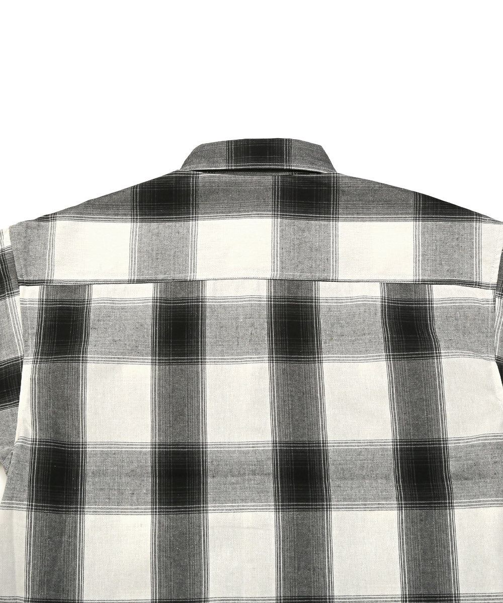 ラグスタイル LUXSTYLE 接触冷感オンブレチェック半袖シャツ/半袖シャツ メンズ チェックシャツ ビッグシルエット 春夏 全4色 接触冷感