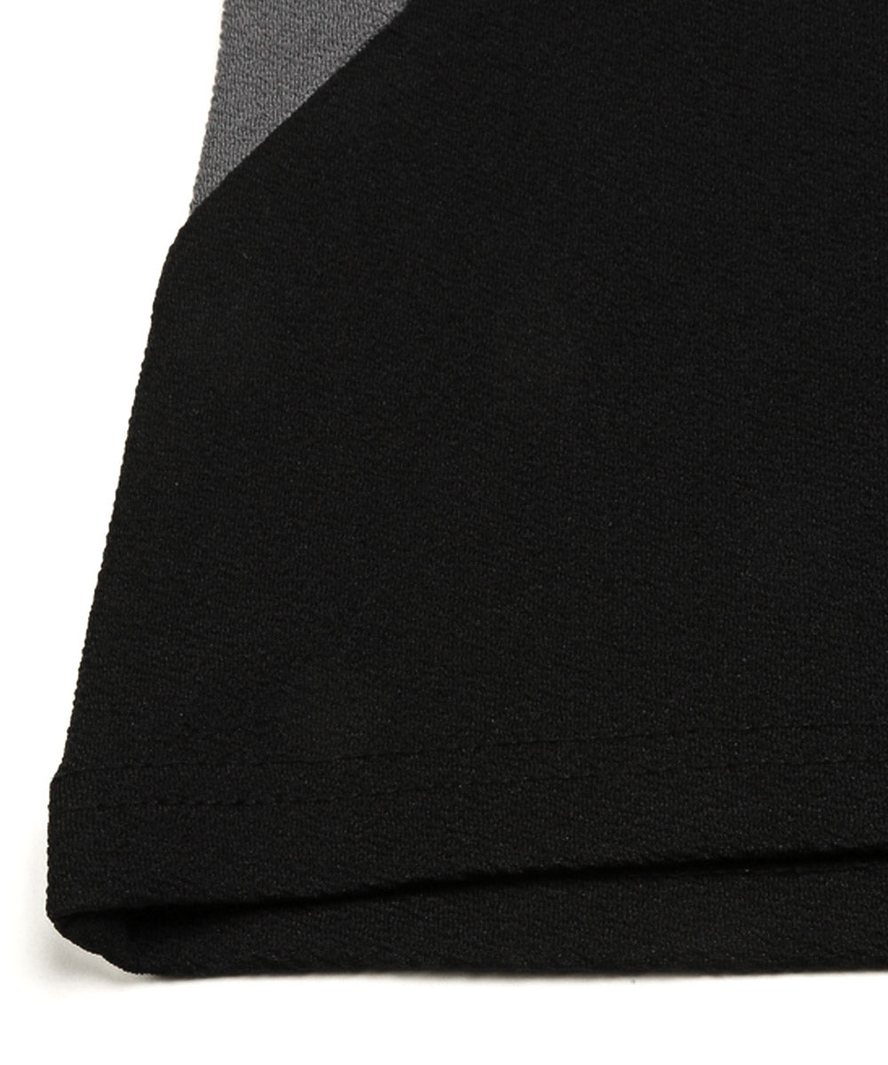 ラグスタイル LUXSTYLE 梨地カラー切り替え半袖Tシャツ/Tシャツ 半袖 メンズ レディース 半袖Tシャツ 春 夏 ビッグシルエット バイカラー