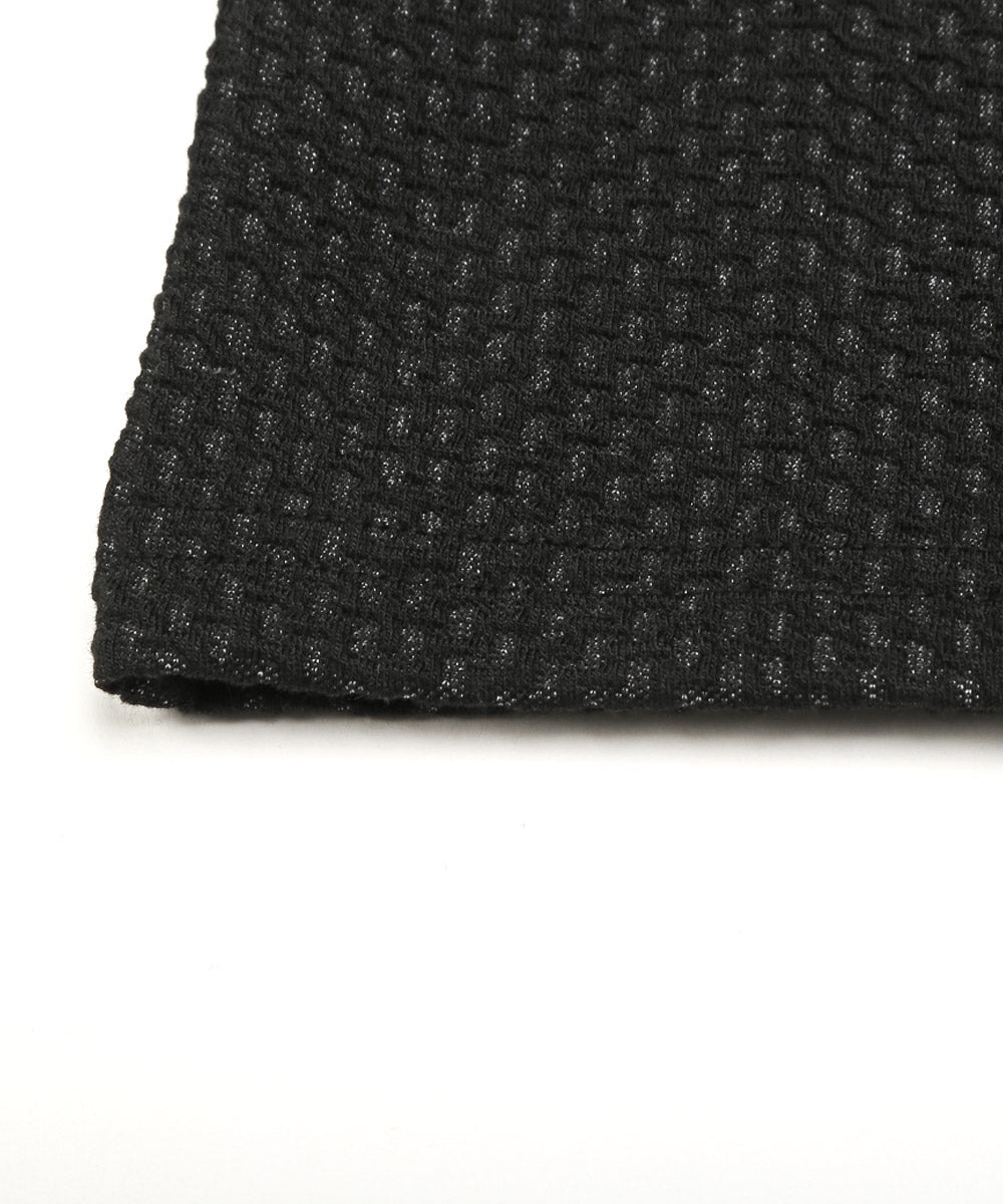 ラグスタイル LUXSTYLE ふくれジグザグ柄イタリアンカラー半袖ポロシャツ/ポロシャツ 半袖 メンズ 春 夏 イタリアンカラー スタンドカラー 無地 ジグザグ柄